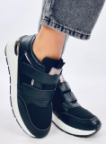 Sneaker mit Klettverschluss Schwarz