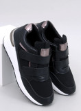 Sneaker mit Klettverschluss Schwarz