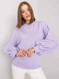 Lila Sweatshirt mit Rückenausschnitt