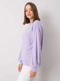 Lila Sweatshirt mit Rückenausschnitt