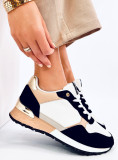 Damen-Sneaker Schwarz/Weiß/Beige