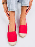 Stoff-Espadrilles Rot