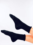 Socken mit Strickmuster 02 Schwarz