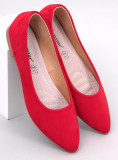 Wildleder-Ballerinas Rot