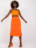 Eleganter Midi-Rock in Orange