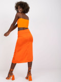 Eleganter Midi-Rock in Orange