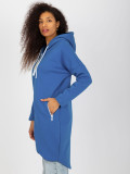 Dunkelblaue lange Basic Sweatshirt mit Taschen Stunning