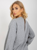 Grau Damen Casual Set mit Sweatshirt und Hose