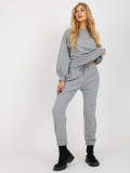 Grau Damen Casual Set mit Sweatshirt und Hose