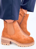 Chelsea Boots mit Absatz Braun