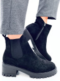 Chelsea Boots mit Absatz Schwarz