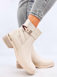 Beige Stiefeletten SABINE