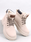 Schnürstiefelette für den Winter Beige