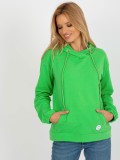 Grüne Sweatshirt mit Kapuze und Aufnäher