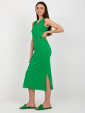 Grünes Alltagskleid mit Schlitzen OCH BELLA