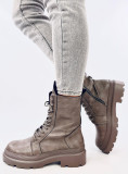 Damen-Schnürschuhe INES Grau