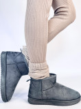 Niedrige Damen-Schneestiefel Grau