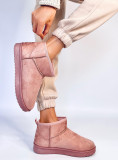 Niedrige Damen-Schneestiefel Rosa