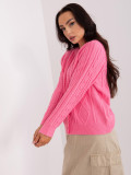 Rosa Strickjacke mit Knöpfen