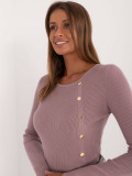 Lila Pullover mit langen Ärmeln