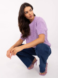 Stylischer Pullover in hellem Violett