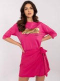 Stylische Fuchsia Bluse mit 3/4-Ärmeln