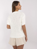 Eleganter ecru Pullover