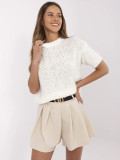 Eleganter ecru Pullover