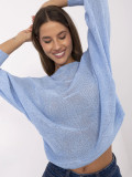 Eleganter Pullover in hellblau