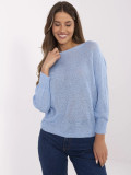 Eleganter Pullover in hellblau