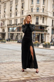 Kleid mit offenem Rücken, schwarz