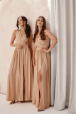Maxi-Kleid in Beige Cheryl
