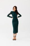 Grünes Spitzenkleid in 7/8-Länge