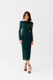 Grünes Spitzenkleid in 7/8-Länge
