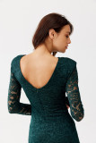 Grünes Spitzenkleid in 7/8-Länge