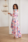 Wickel-Midikleid aus Chiffon in Rosa