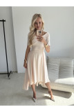 Midi-Kleid in Vanillefarbe