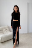Schwarze Bluse Linnea