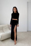 Schwarze Bluse Linnea