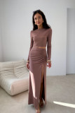 Bluse Linnea in Cappuccino-Farbe