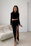 Schwarzer Maxi-Rock Ottilia
