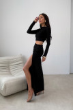 Schwarzer Maxi-Rock Ottilia