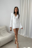Mini-Kleid in Ecru