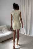 Mini-Kleid in Hellgelb