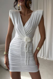Mini-Kleid in Ecru