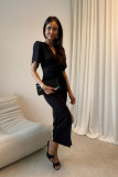 Schwarzes Midi-Kleid Melisandre