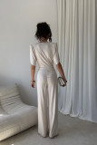 Vanillefarbener Jumpsuit Amaris