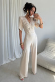 Vanillefarbener Jumpsuit Amaris