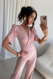 Jumpsuit in pudrigem Rosa Amaris