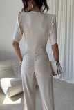 Vanillefarbener Jumpsuit Amaris